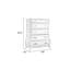 Commode 5 tiroirs de style moderne en bois
