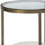 Table de bout ronde 24 po en verre blanc