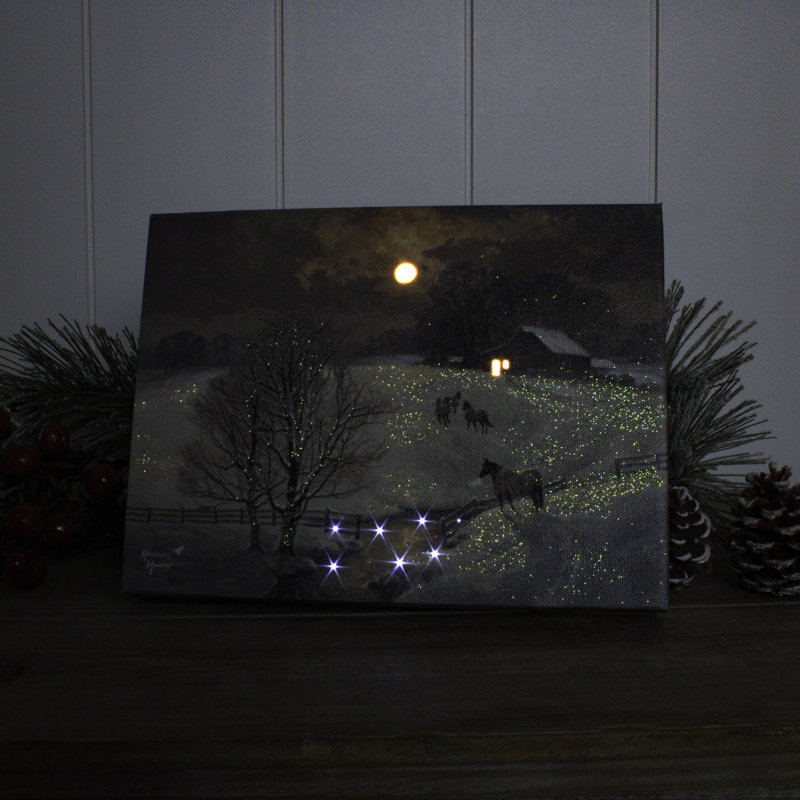 Billy - Frozen Fields 8x6 Lighted Tabletop Canvas