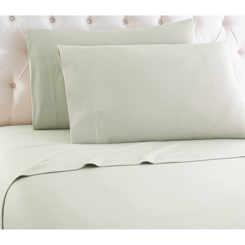 Ensemble de draps à poche profonde en microflanelle® de couleur unie, Ensemble de draps pour très grand lit + drap-hous