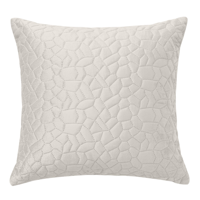 Aspire Homeware Geometric Square Velvet Cushion Covers, White, Pack of 6