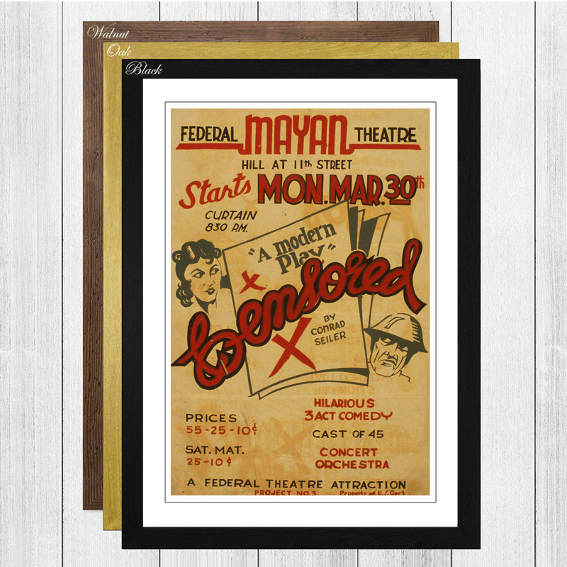 Single Picture Frame Print, Black