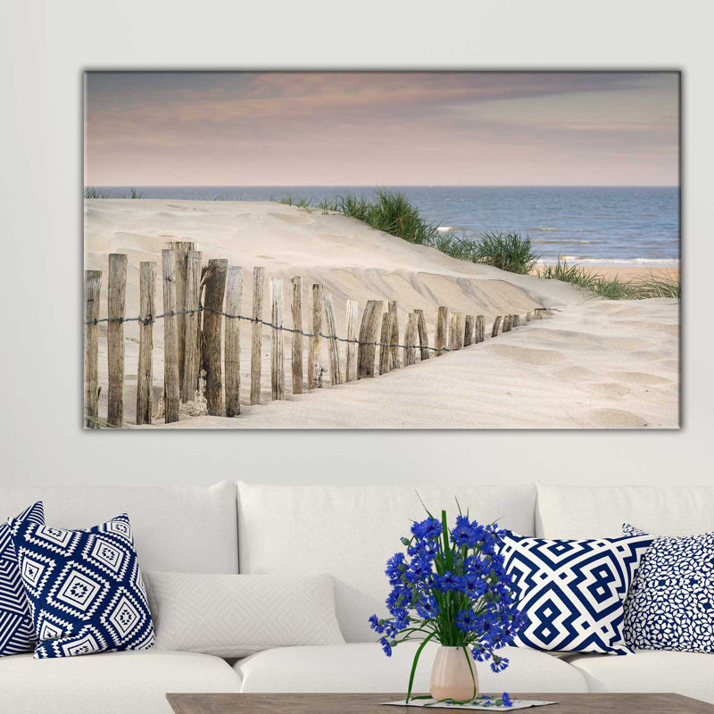 « sandy beach », reproduction de photo sur toile tendue, H 18 po x l 30 po x P 1 po
