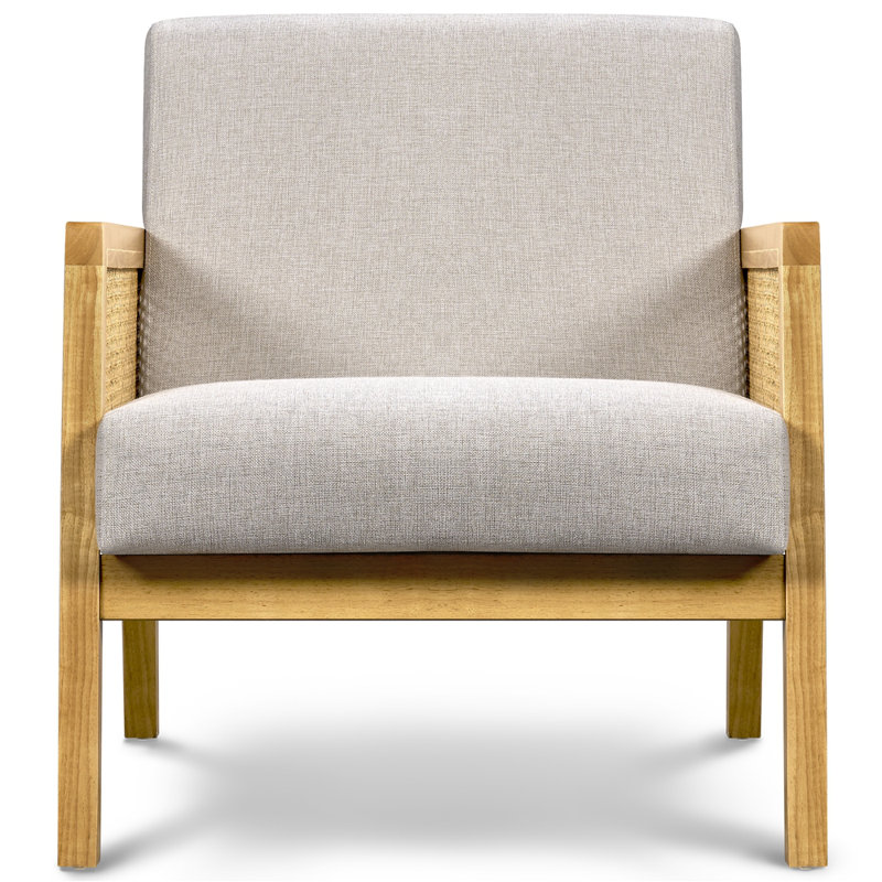  67.5Cm Wide Linen Lounge Chair, Beige