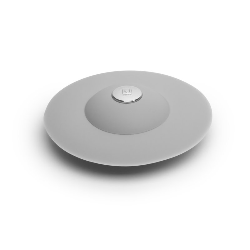 Flex Drain Plug and Hair Catcher Pop-Up Tub Drain, Gray