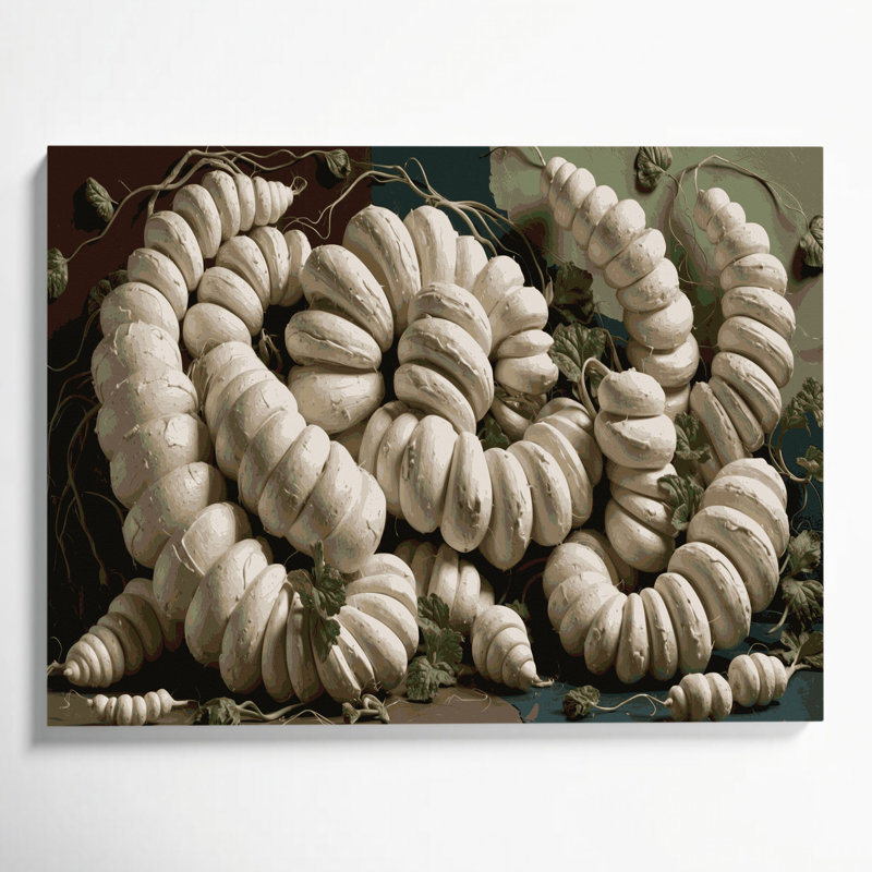 Vegetables Crosne Brown Canvas Wall Art