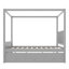 Lit plateforme à baldaquin Riviera avec tête de lit tapissier, lit gigogne et 3 tiroirs Riviera Princess-122581939-122581941