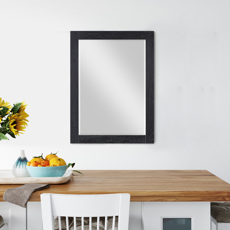 Miroir mural de salle de bain Ivy, 36 po x 27,2 po, Chêne noir