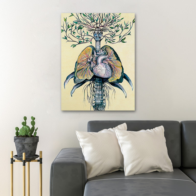 «Tree from Lungs and Heart», impression sur toile tendue, H 24 po x l 14 po x P 2 po