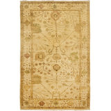 Oushak Oriental Hand-Knotted Wool Ivory Area Rug