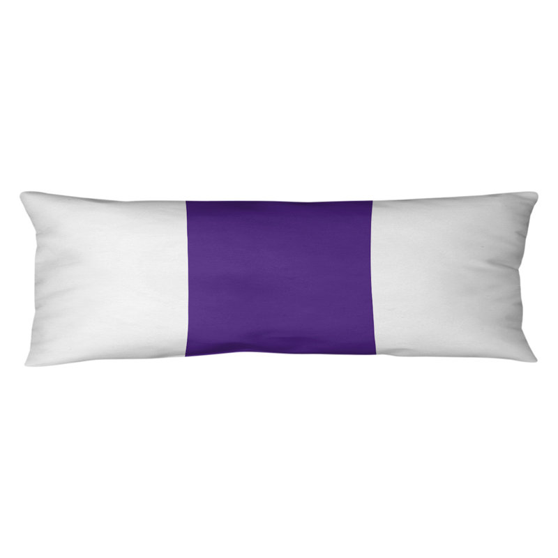 Oreiller de corps en polyester / polyester Arizona Football Stripes, Football d'Achille, White and Purple