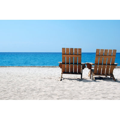 Beach Chairs on White Sand by Travelpixpro