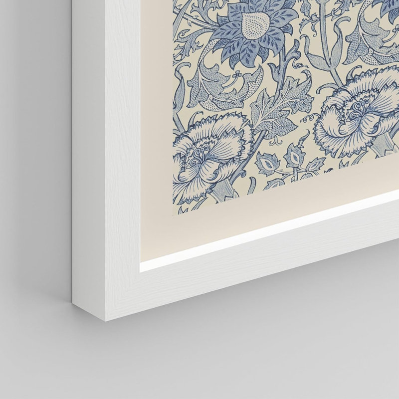 " William Morris Flower Patterns Nature Wildernesss Modern Art Bohemian " 9 - Pieces, 16" H x 12" W, White