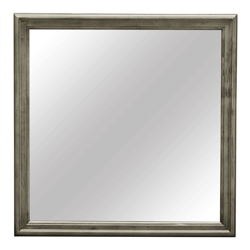 Rectangular Wall Mount Mirror , Gray