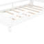 Lit plateforme simple blanc avec rangement à DEL, tête de lit et garde-corps intégrés pour une stabilité accrue-467497538-467497539