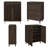 Clackamas Smoked Oak 2-Door Freestanding Storage Cabinet with Adjustable Shelves - Mid-Century Modern Engineered Wood Shoe Organizer for Entryway Living Room-655514393-655514397