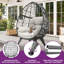 Fauteuil à œufs en rotin moderne tissé à la main surdimensionné avec coussin et support-2084446901