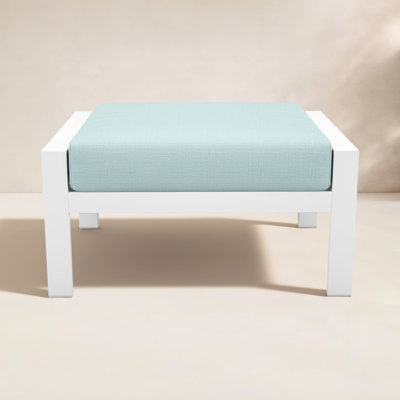 Townsend Metal Outdoor Ottoman With Sunbrella Cushion