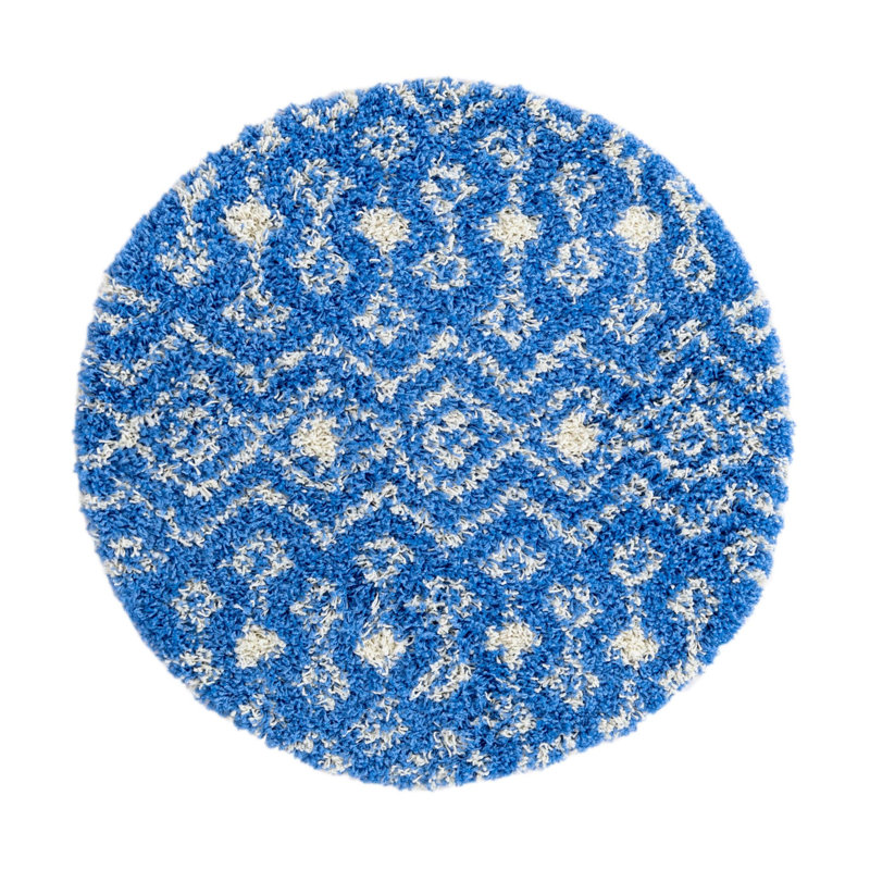 Tapis à poils longs Griego, Rond 3 pi 3 po