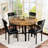 5-Piece Kitchen Table Chairs Set, Dining Table Set For 4, Rounded Dining Room Table Set With Four Chairs And Wooden Table Tops Dining Table Set With Backrest For Small Spaces, Dining Or Living Room-2141578868