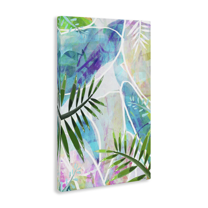«Layered Tropical Leaves» par Lori Dubois, H 36 po x l 24 po