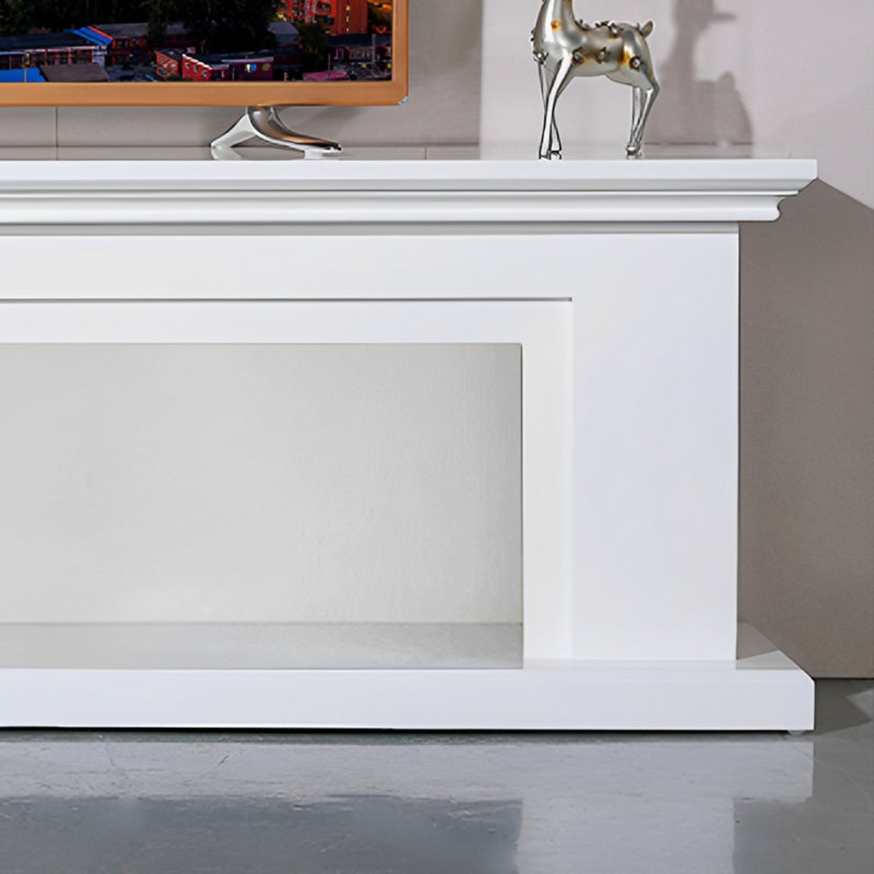 European light luxury simple fireplace, White