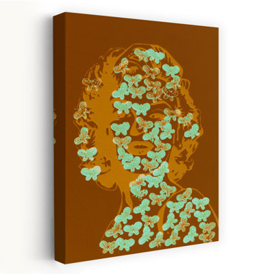 «Glamour Butterfly Portrait», reproduction d'art classique sur toile