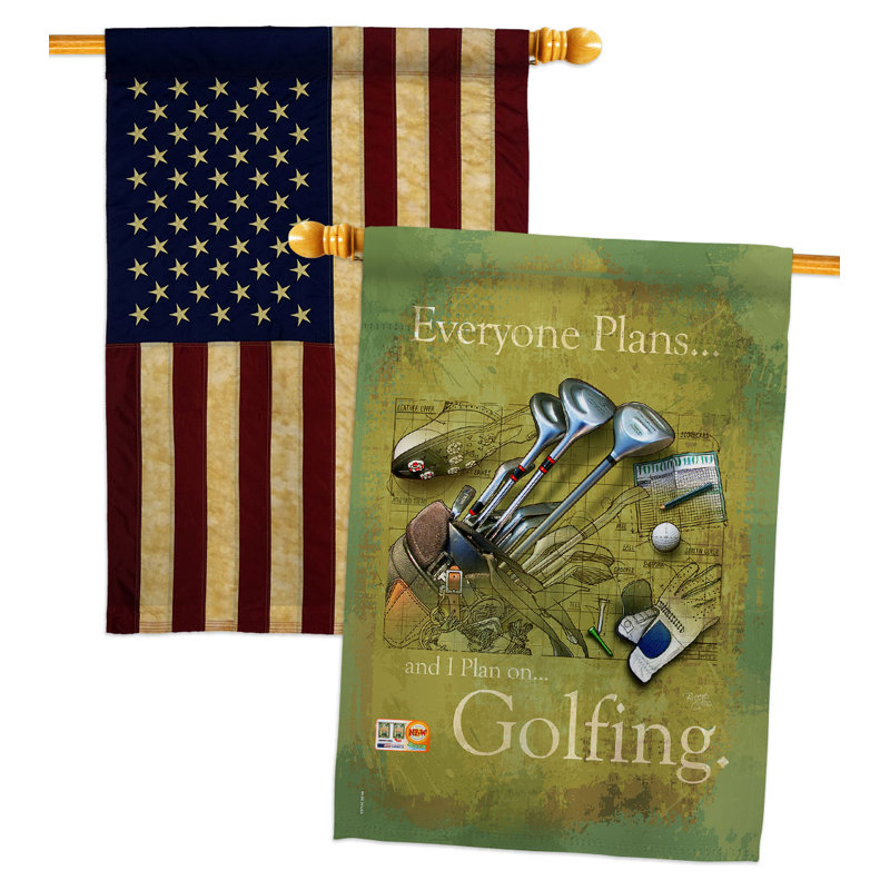 Double Sided 40'' H x 28'' W Polyester House Flag