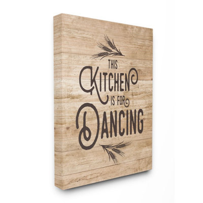This Kitchen Is For Dancing par Lettred and Lined - Reproduction d'art textuel avec cadre photo