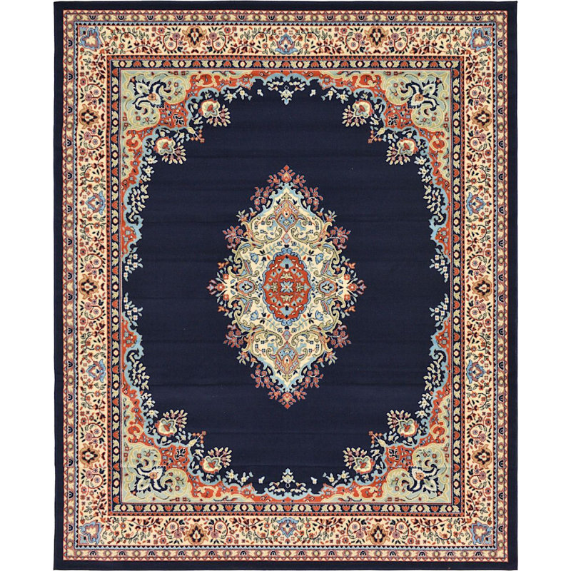 Tapis noir Anahita, Rectangle 9 pi 10 po x 13 pi