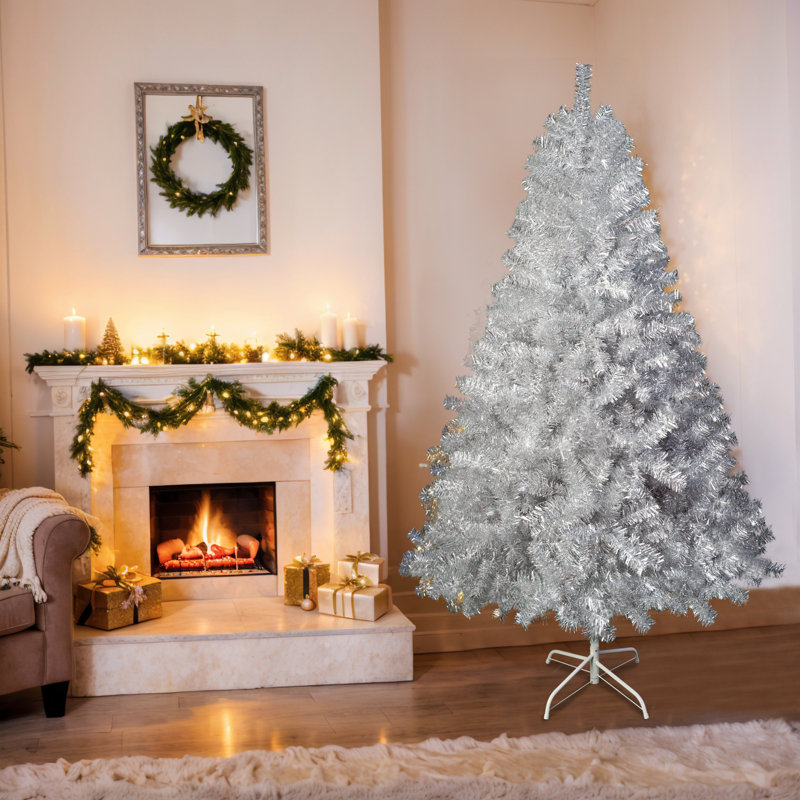 Sliver Pre-lit Artificial Christmas Tree, 3'6"