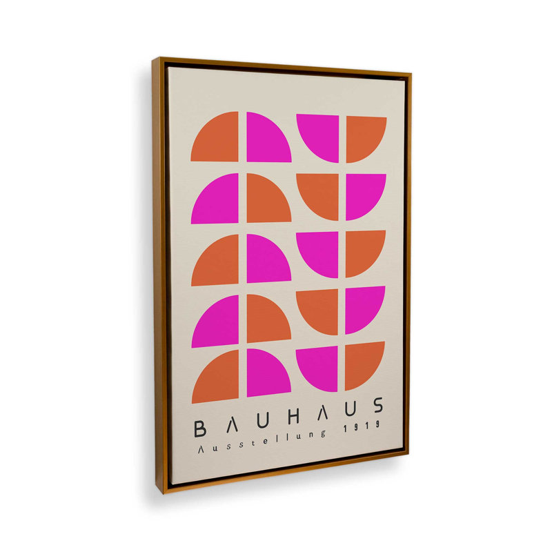 Impression sur toile Bauhaus Pop, H 48,75 po x l 32,75 po, Or poli