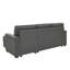 Lit escamotable 86 po gris à 3 places, G / D réversible, surpiqûres géantes et décor pour une détente en toute tranquillité-386183759