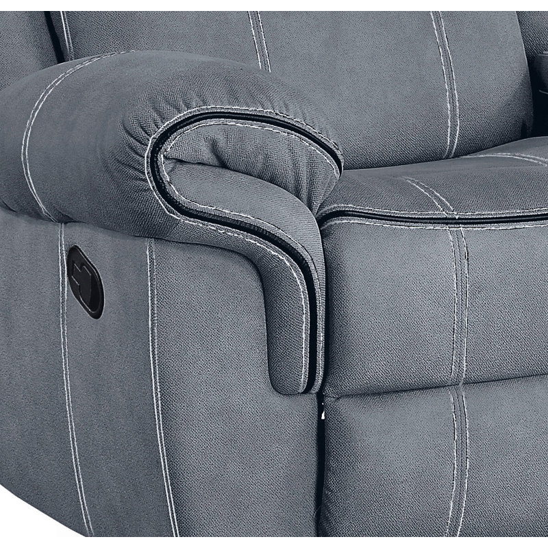Causeuse inclinable deux tons avec port USB et console