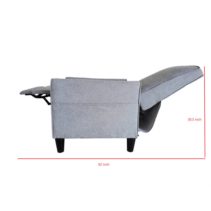 Fauteuil inclinable manuel standard Atmore, Mélange de polyester gris