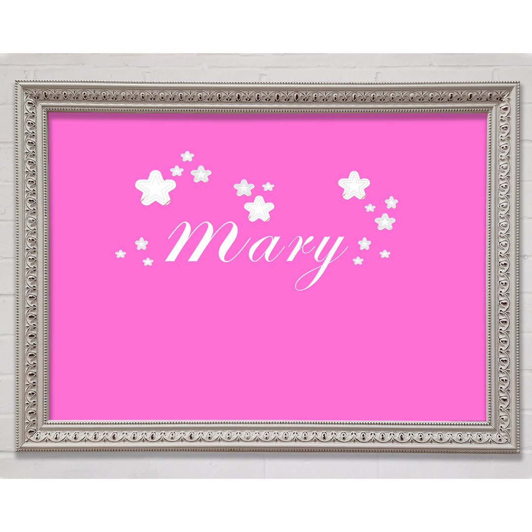 Gerahmter Fotodruck Girls Room Quote Your Name In Stars in Rosa