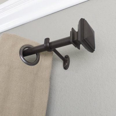 Fleurette Metal Adjustable Single Curtain Rod