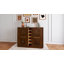 Buffet Mid-Century moderne cannelé avec support à vin et porte-verre-160573506