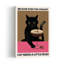 Cool Cat Espresso Martini Contemporary Cat Wall Art Print by WallChart Art Studio - Wrapped Canvas Print-1701485920