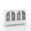Arched Glass Sideboard Buffet Cabinet Display Cabinet with Adjustable Shelves-1389208666-1389208664