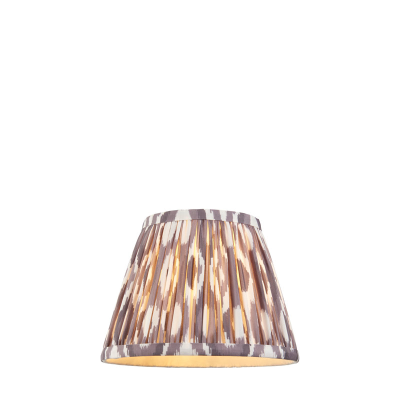 Ikat Lamp Shade, 14.5cm H x 11.8cm W x 20cm D, Brown