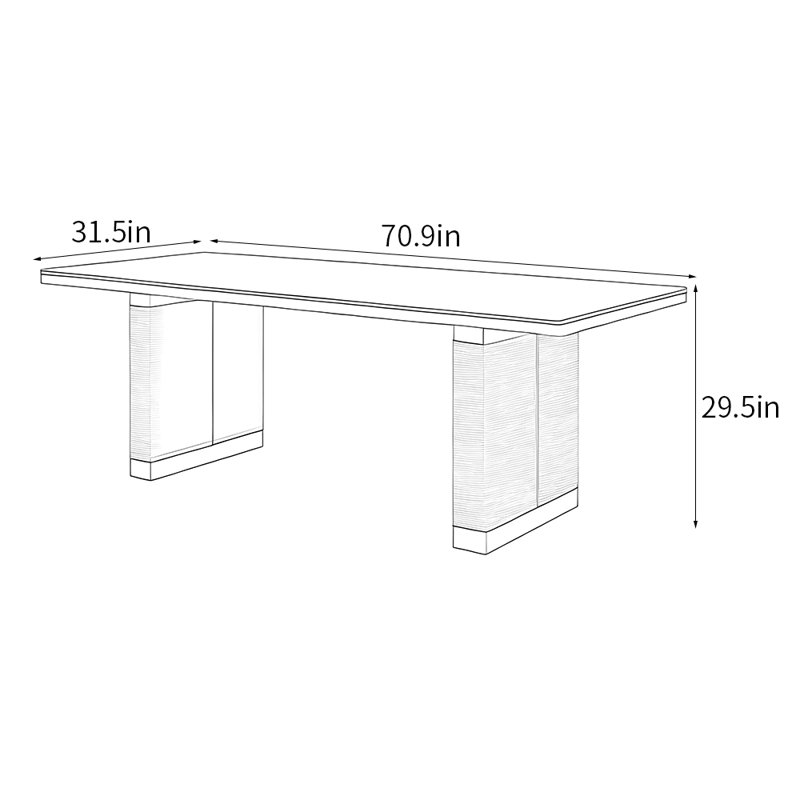 Champ, 29.5"H x 70.9"L x 31.5"W