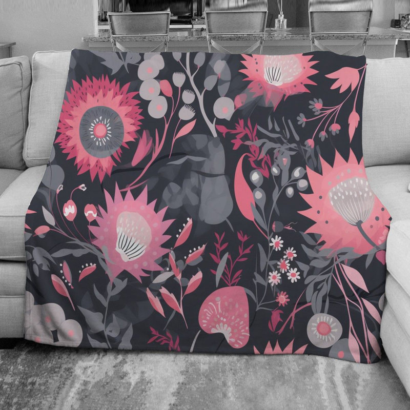 Machine Printed Throw Blanket, Twin