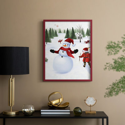 «Christmas Holiday Art» CECXCIV, reproduction d'art encadrée - bois massif
