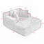 Canapé-lit rembourré en mousse de velours côtelé avec assise profonde Living Chair-680606183