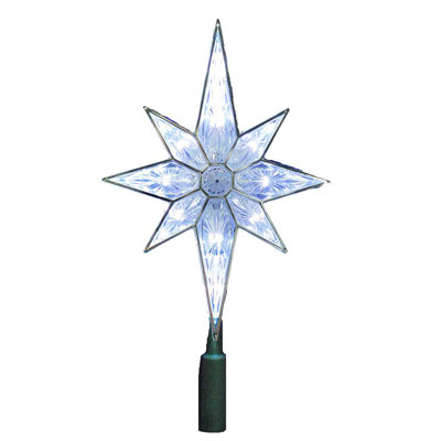 Light Clear LED 8-Point Star Treetop