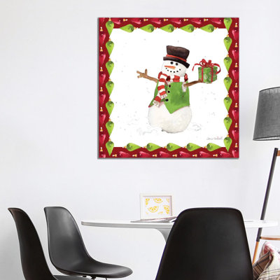 Christmas Snowman Ii by Lanie Loreth - Wrapped Canvas Gallery-Wrapped Canvas Giclée
