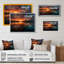 Olja orange et vert, vision nostalgique sur toile-88533490-88533489