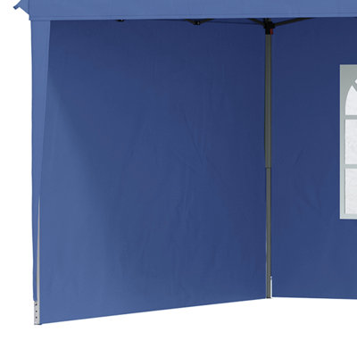 10' X 20' Pop Up Canopy - Blue Blocking For Outdoor, Garden, Patio Parties Outdoor Instant Gazebo Tent With Carry Bag Parties, Gardens
