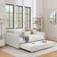 Linen Upholstered  Daybed with Trundle-2126611602-2126611604